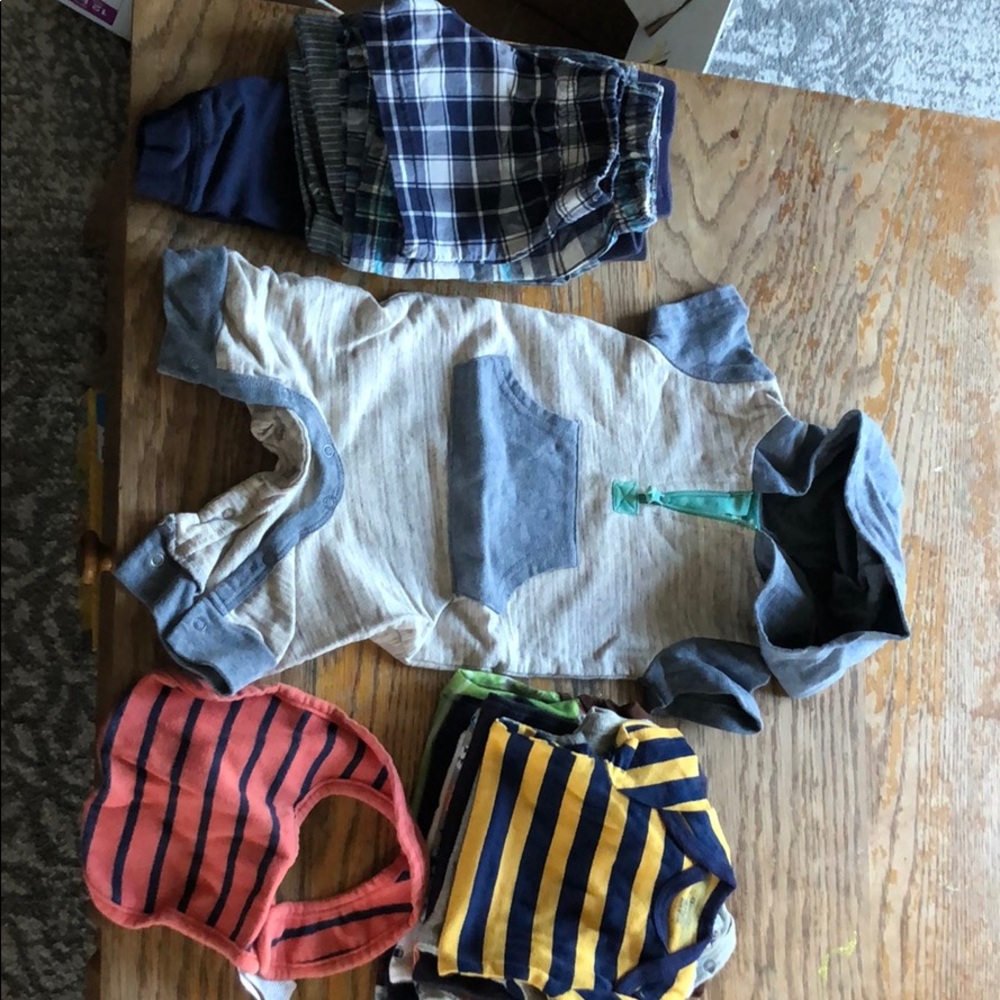 Bundle of newborn clothes